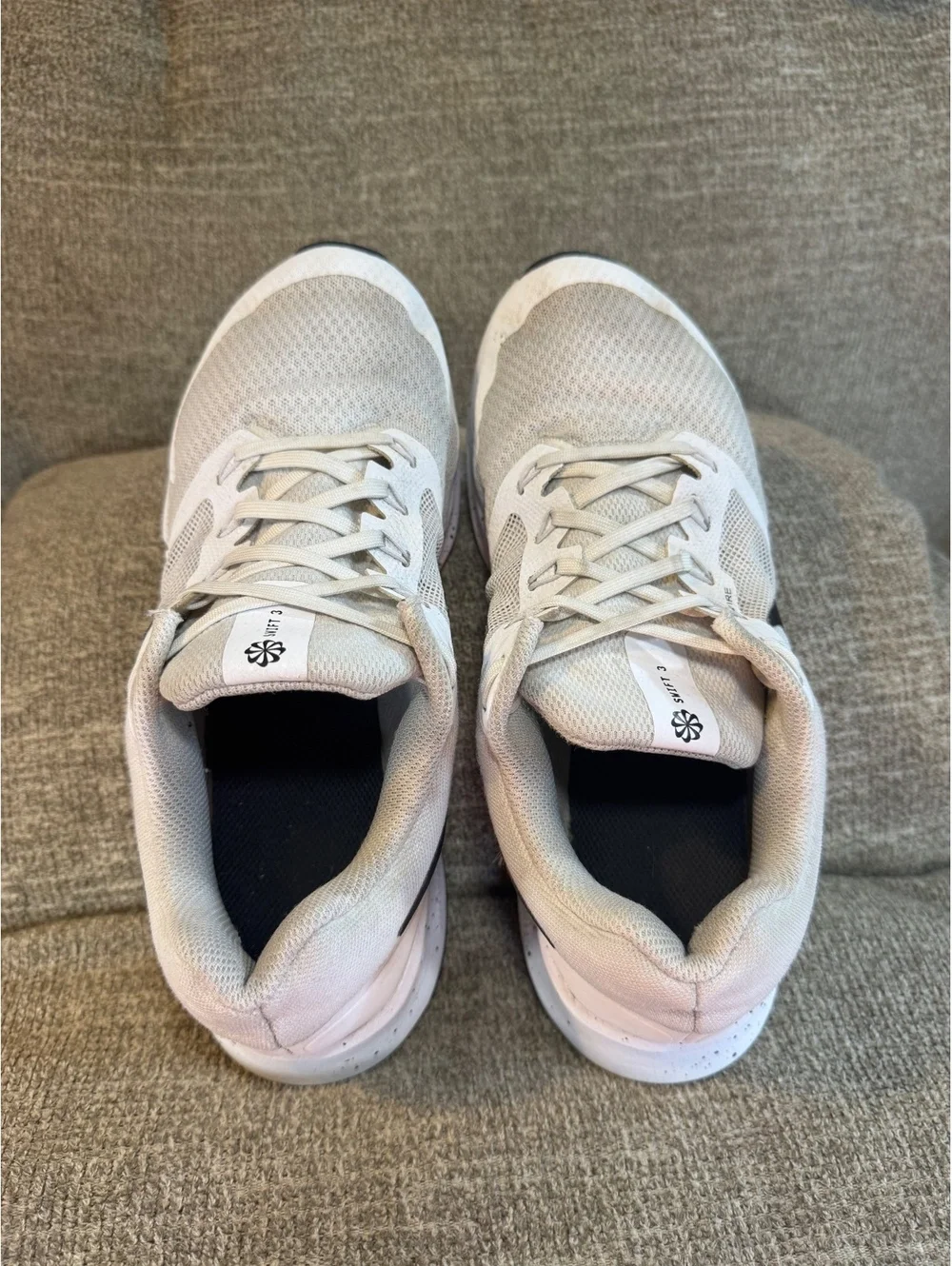 Nike Run Swift 3 Running Shoes White Black Speckled Men's Size 9 IB4370-100